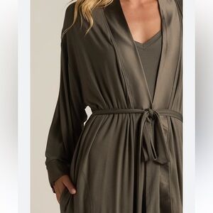 FacePlant Dreamwear Bamboo Robe Feathered Gray (NO waist tie)